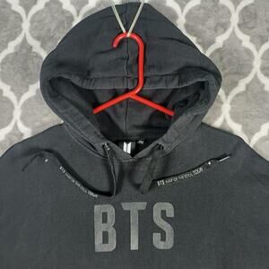 BTS Hoodie Sweatshirt Adult Large Black Pullover Map of the Soul Tour K-Pop